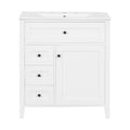 Modern Bathroom Vanity With Sink, 3 Drawers And Adjustable Shelf