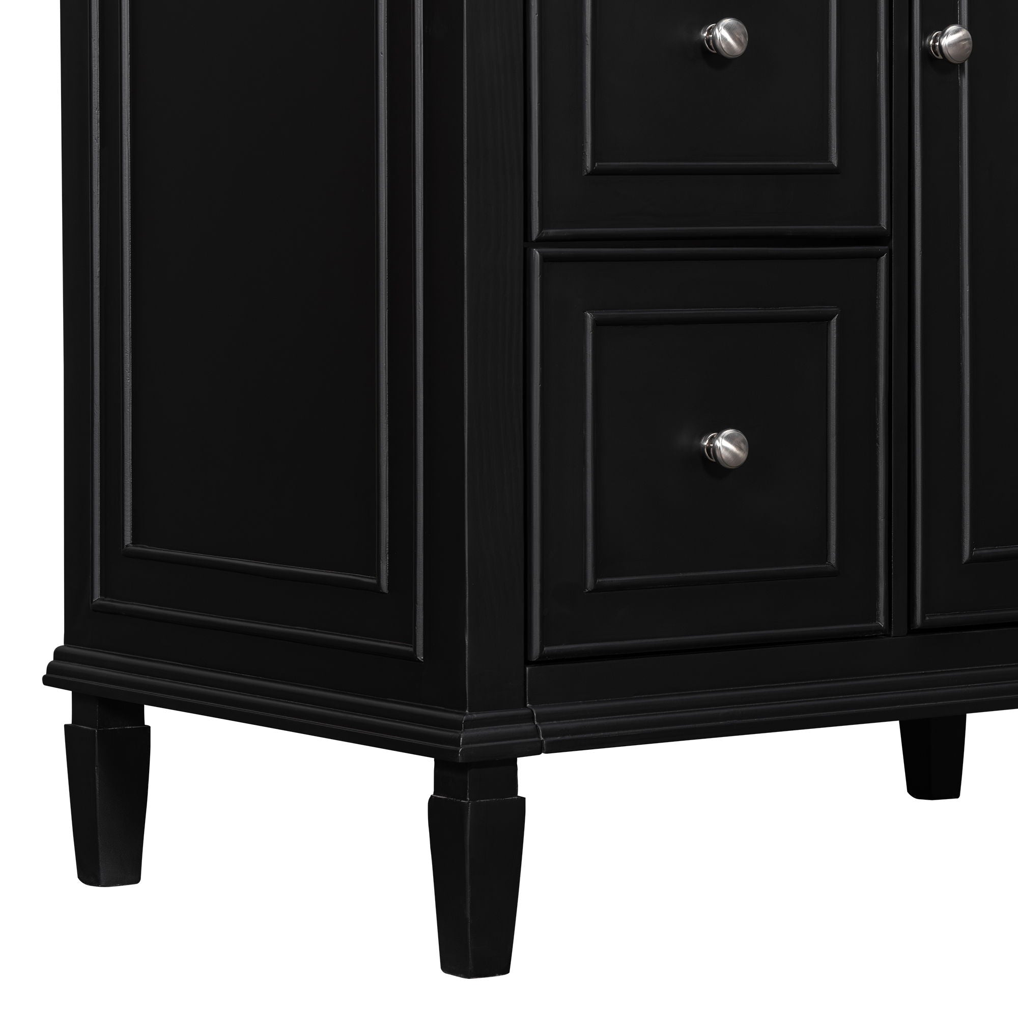 Modern Bathroom Vanity With Sink, Adjustable Shelf, Flip Drawer & 2 Drawers