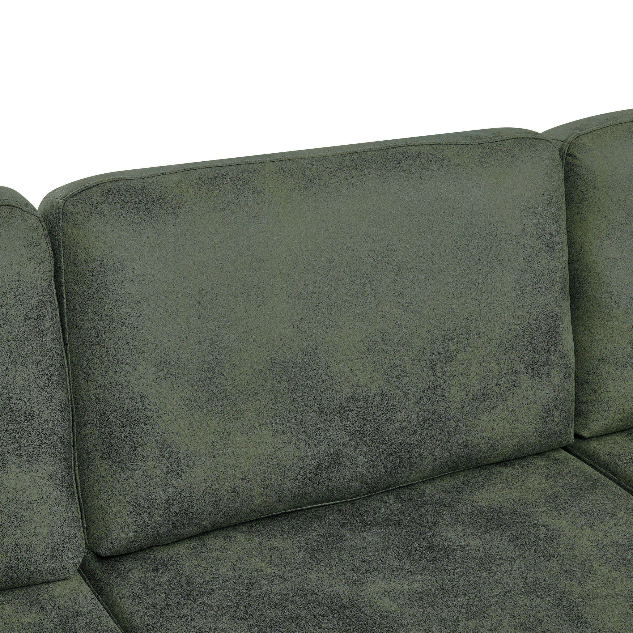 Modular Sectional Sofa With Custom Configuration And Removable Cushions - Olive