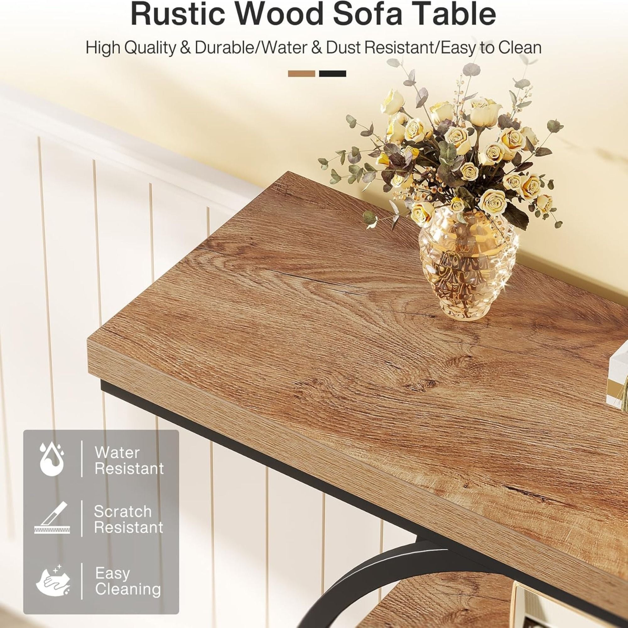 Console Table With 4 Tier Design For Living Hallway