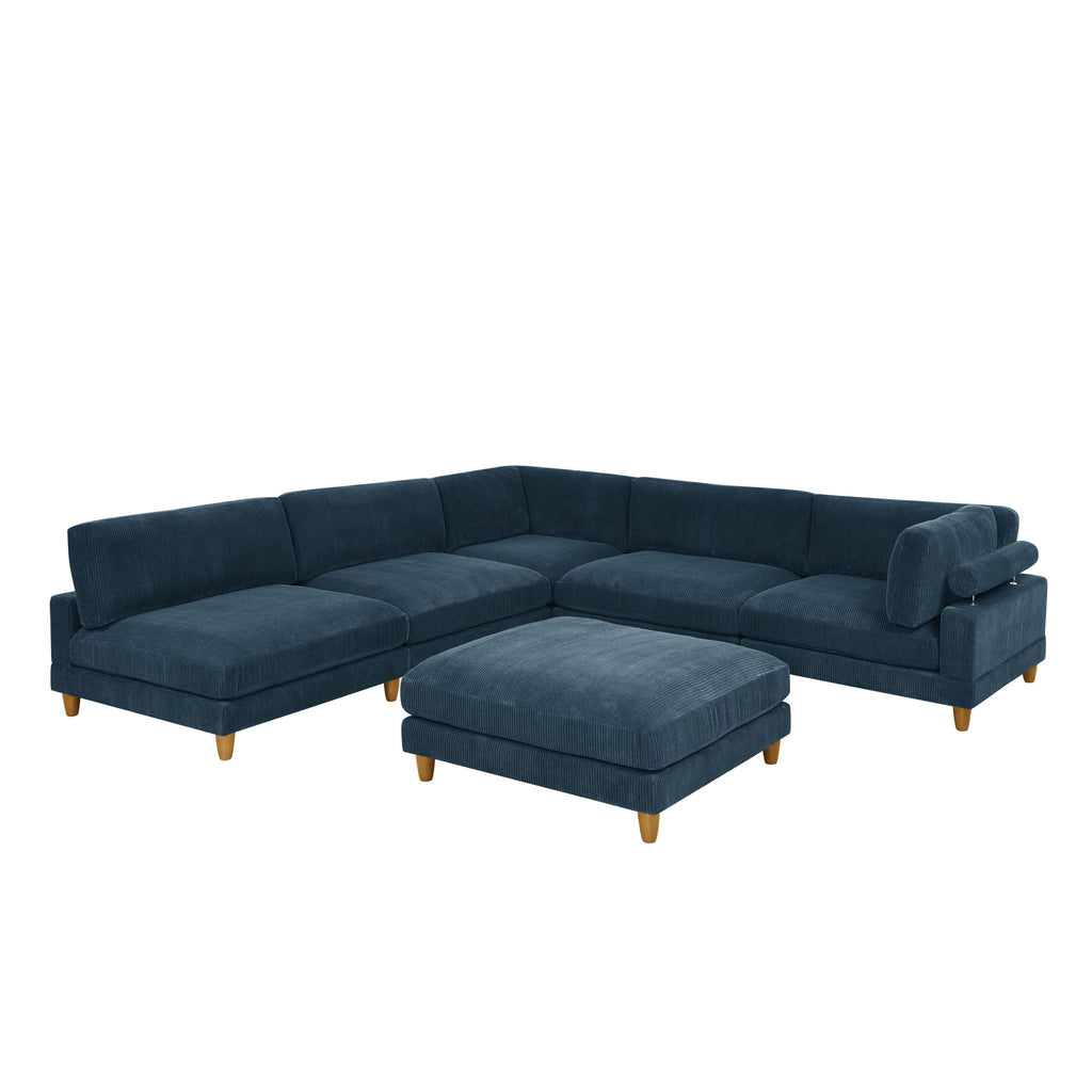 Modern Modular Sectional With Adjustable Back Support