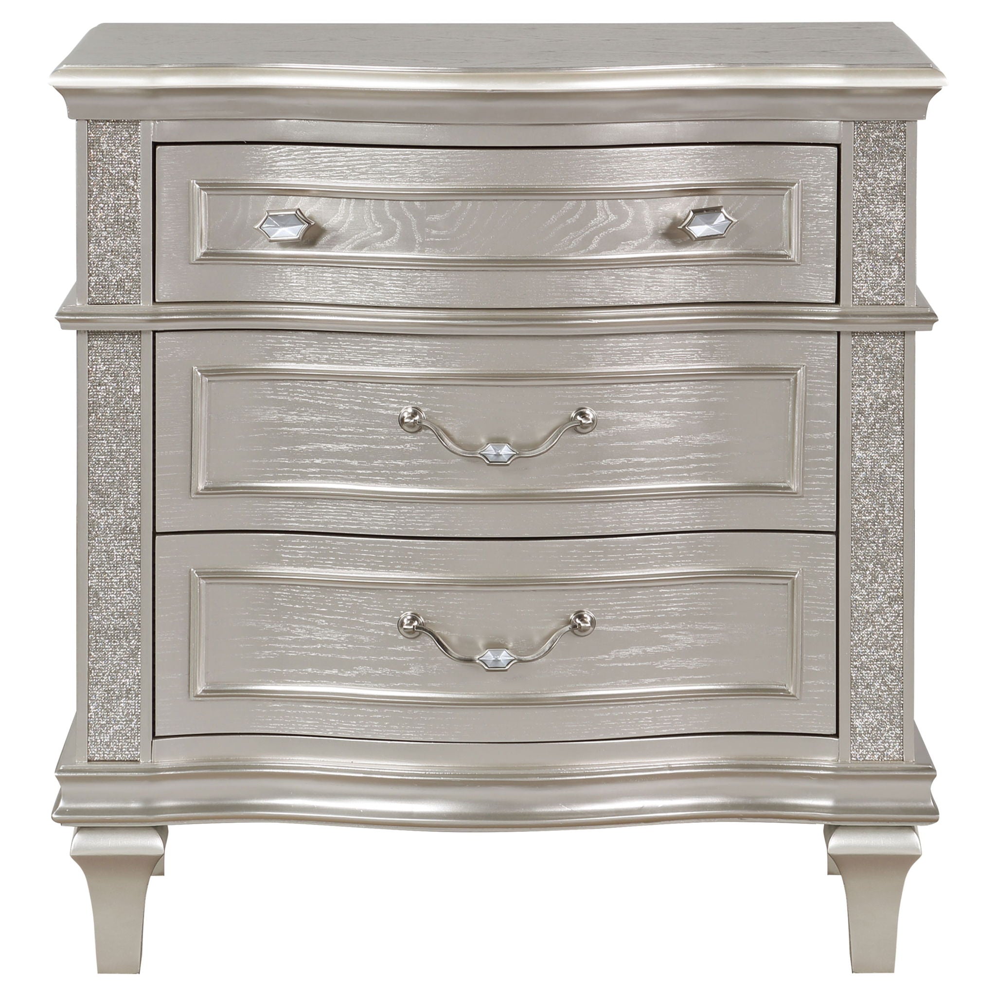 Evangeline - 3 Drawer Nightstand - Oak
