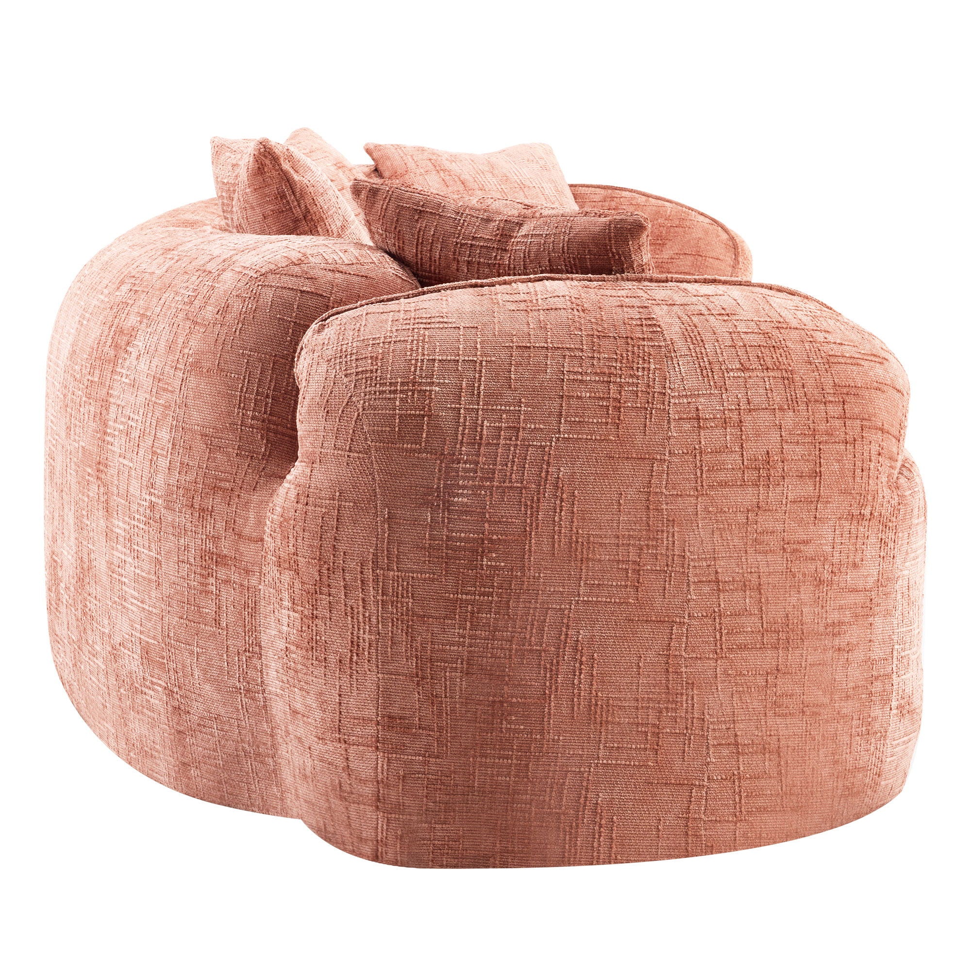 Curved Compressed Sofa, Nordic-Style Design For Living Room