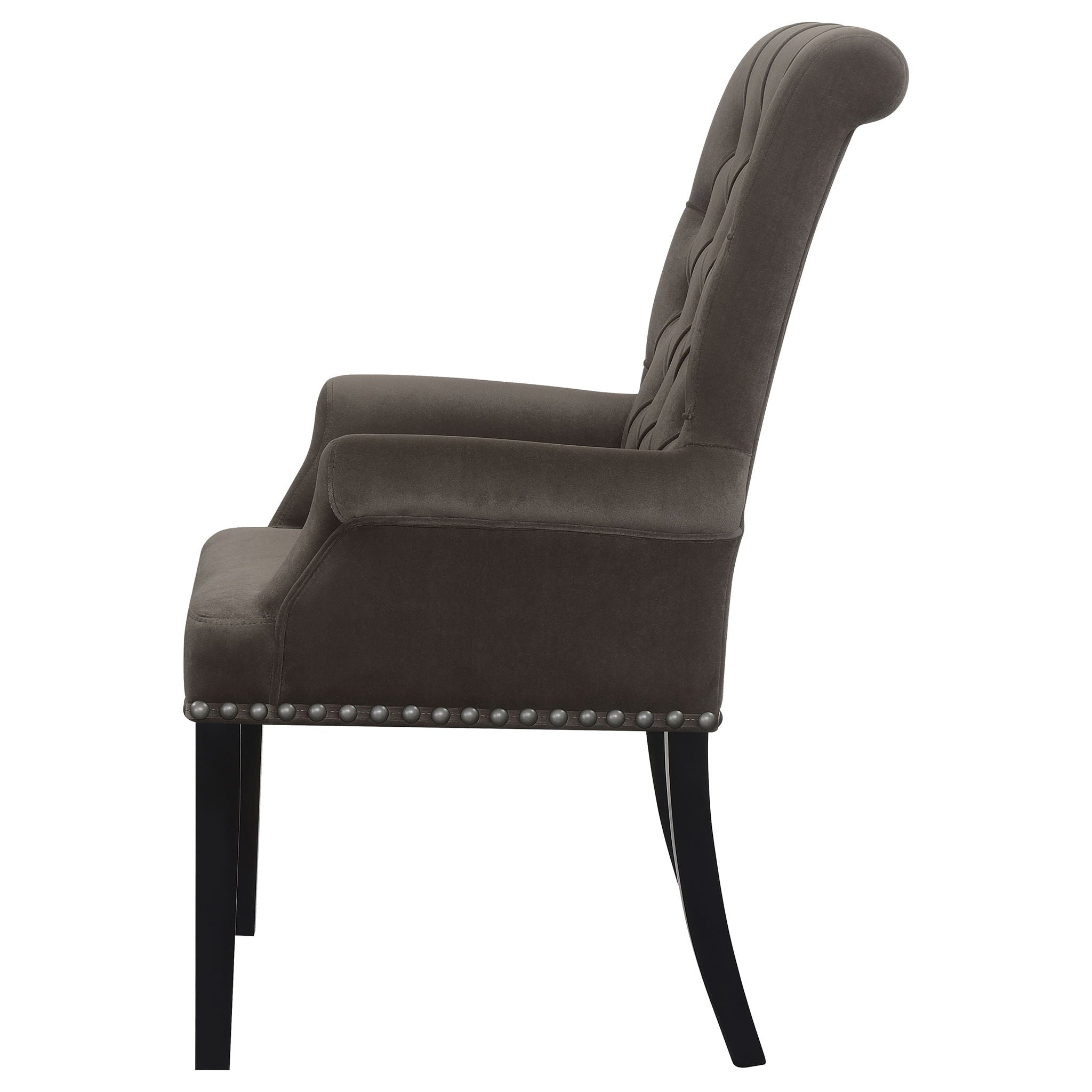 Norwich - Dining Arm Chair With Button Tufting And Rolled Top