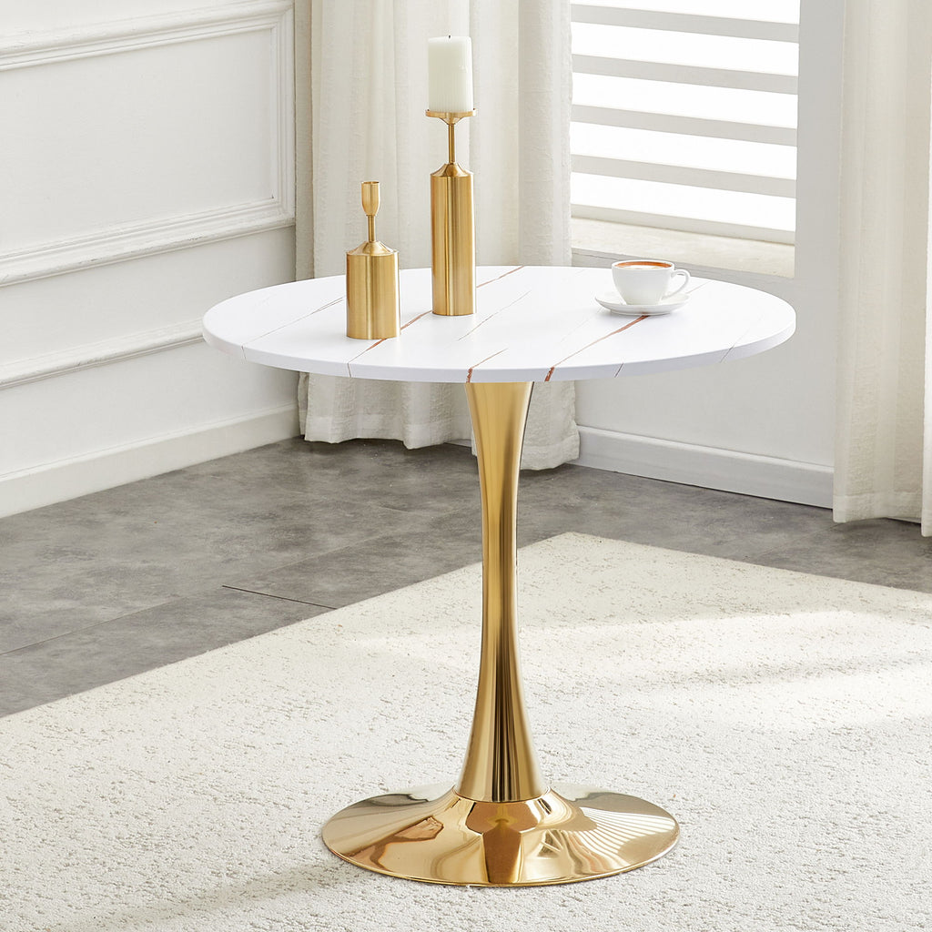 Round Dining Table & Thickened Top For Kitchen