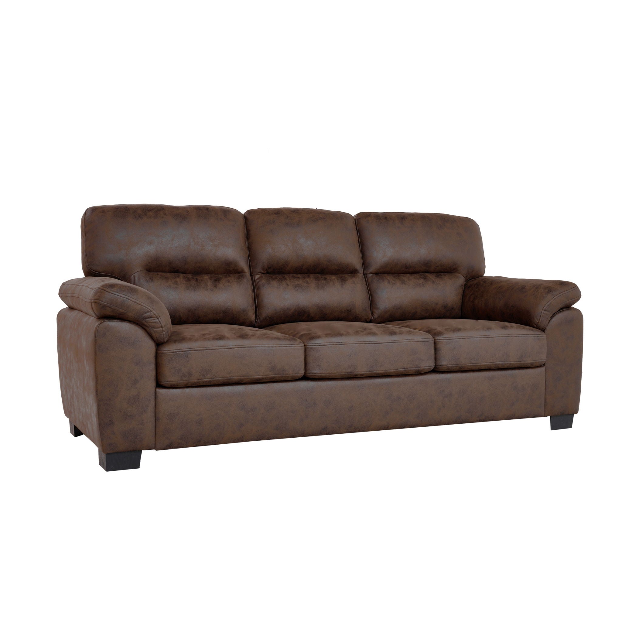 3 Seater Sofa With Padded Armrests And Triangular Leg