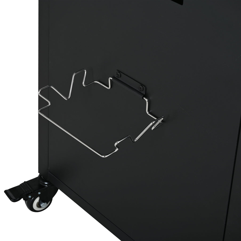 Foldable Outdoor Prep Station BBQ Cart With Trash Rack