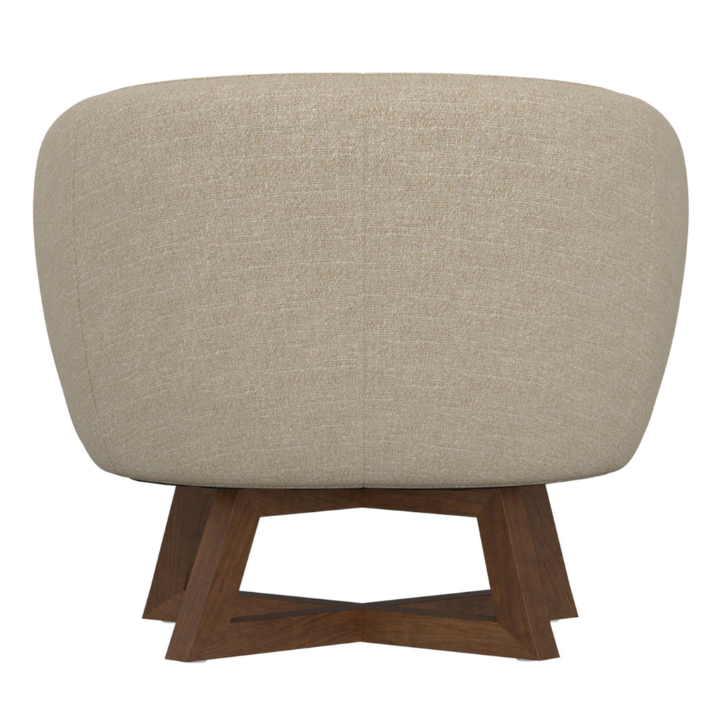 Swivel Accent Chair With Sculptural Base