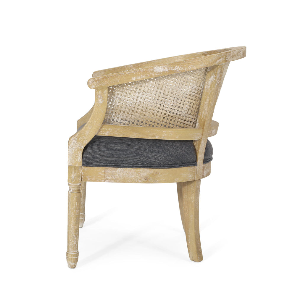 Curved Backrest Accent Chair