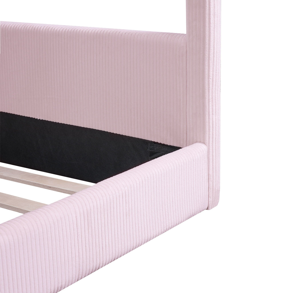 Upholstered House Style Daybed With LED Light Strips