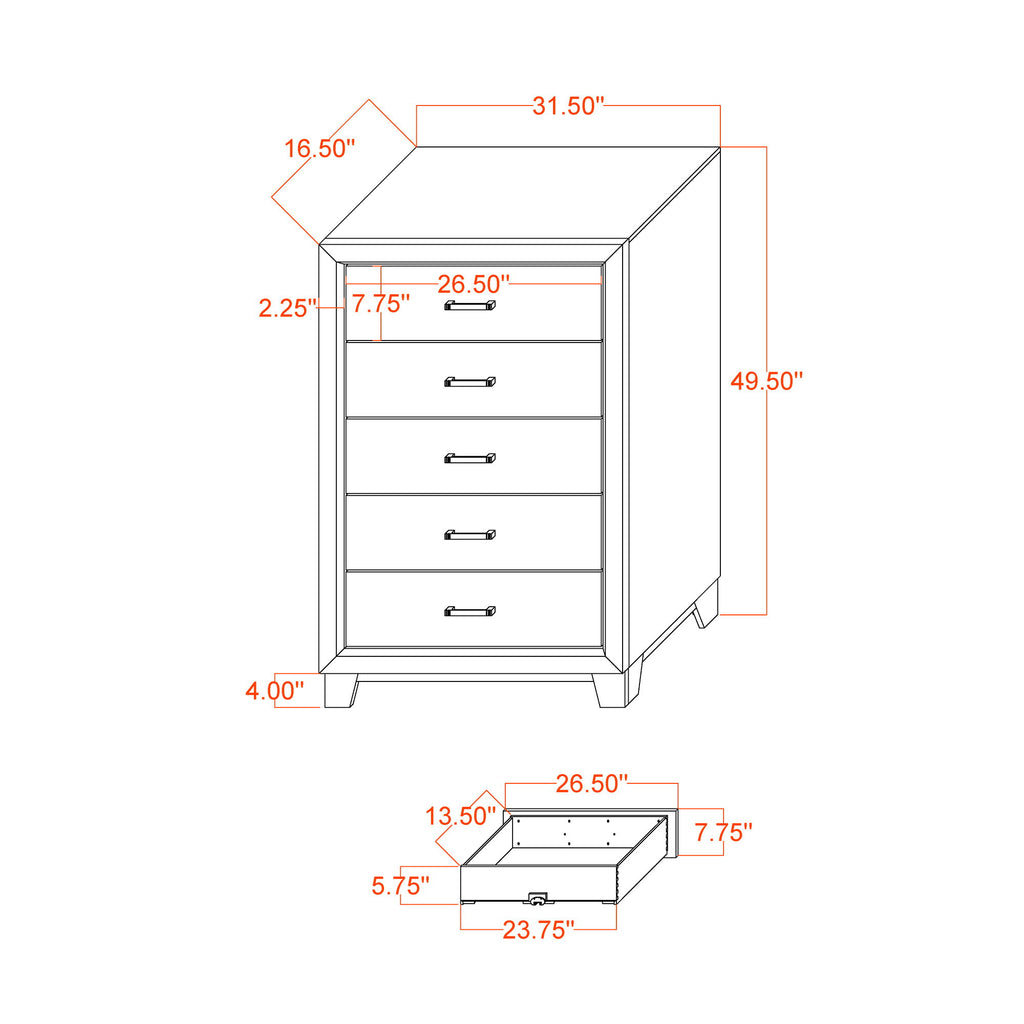 Urban - 5 Piece Set With Bookcase