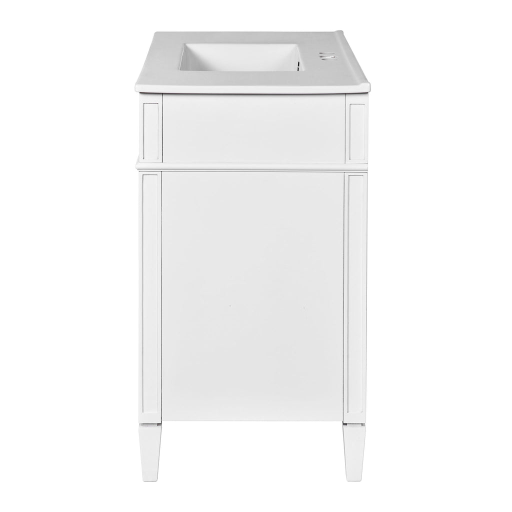 Bathroom Vanity With Top Sink, 2 Drawers And Tip Out Drawer