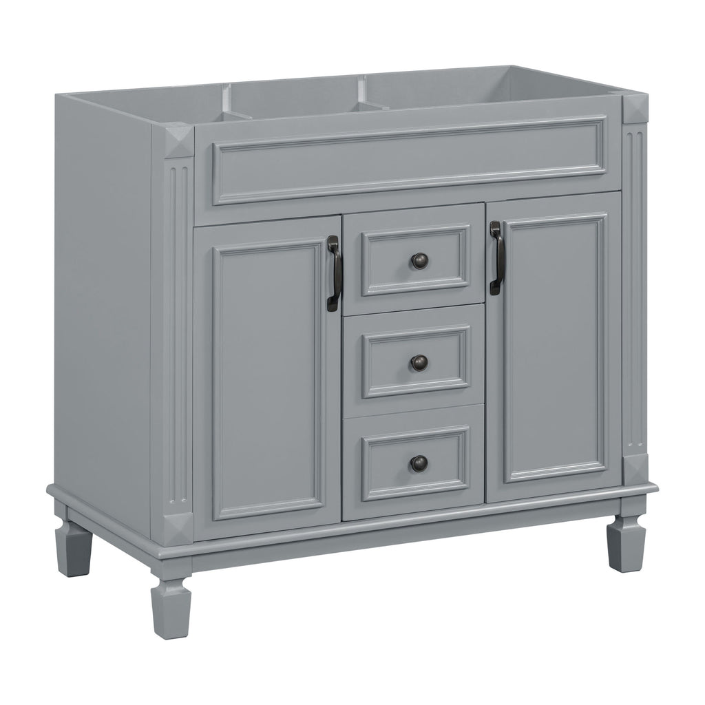 Bathroom Vanity Cabinet With 2 Soft Closing Doors And 2 Drawers