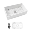 Farmhouse Sink, Apron-Front Porcelain Ceramic Single Bowl