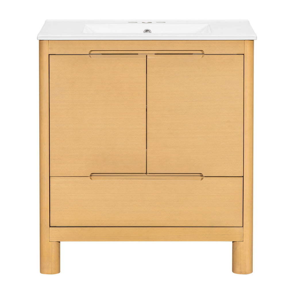 Softened Modern Bathroom Vanity With Sink