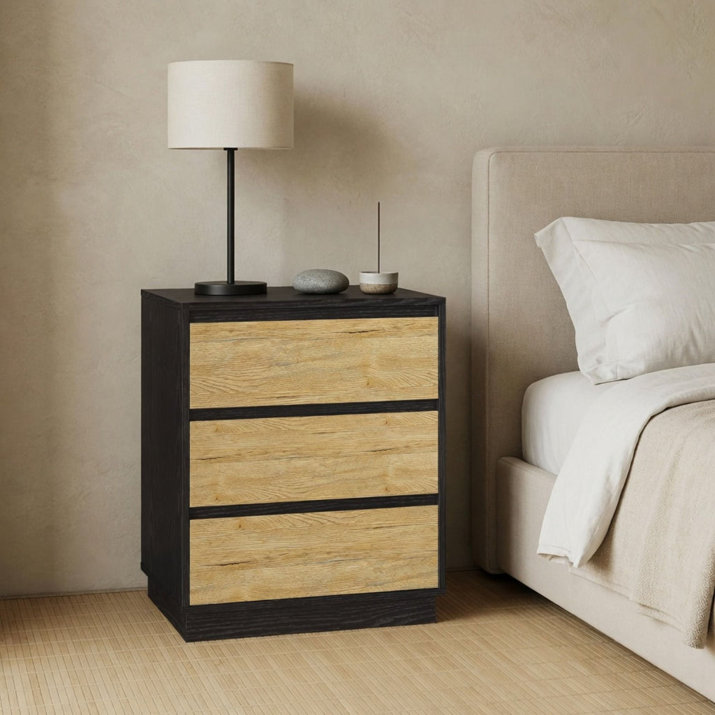 3 Drawer Nightstand, Bedroom Side Table