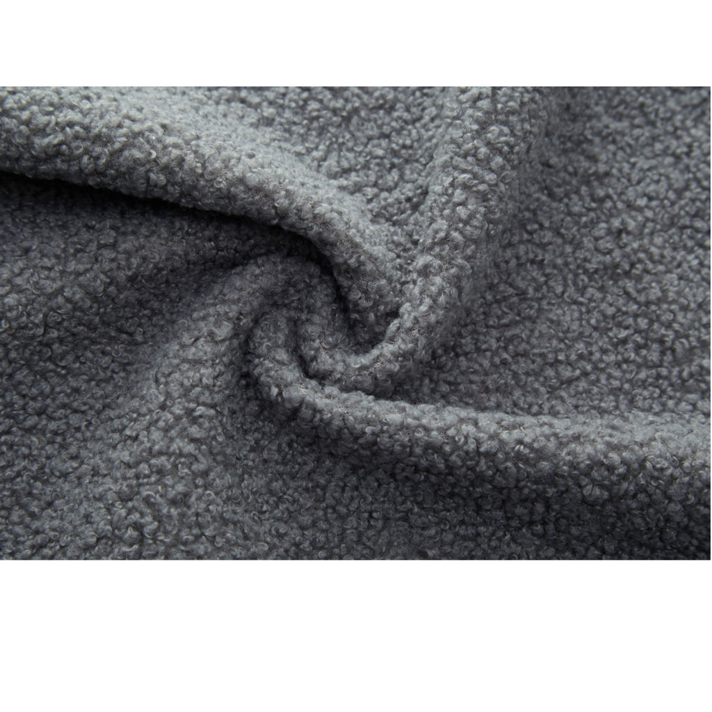 Modern Floor Sofa, With 2 Pillows, Convertible Teddy Fabric Foam Filled Bed
