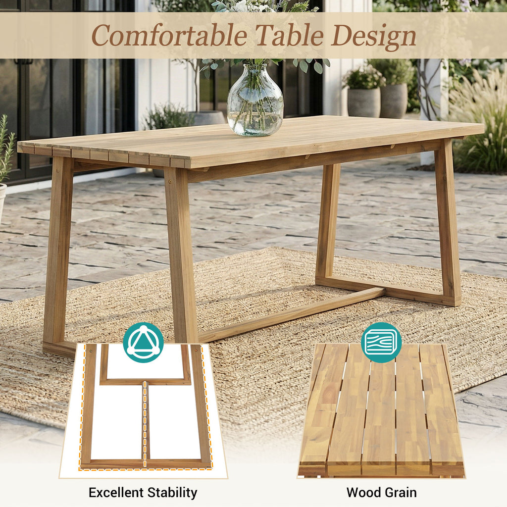 7 Piece Modern Outdoor Dining Set, Patio Furniture