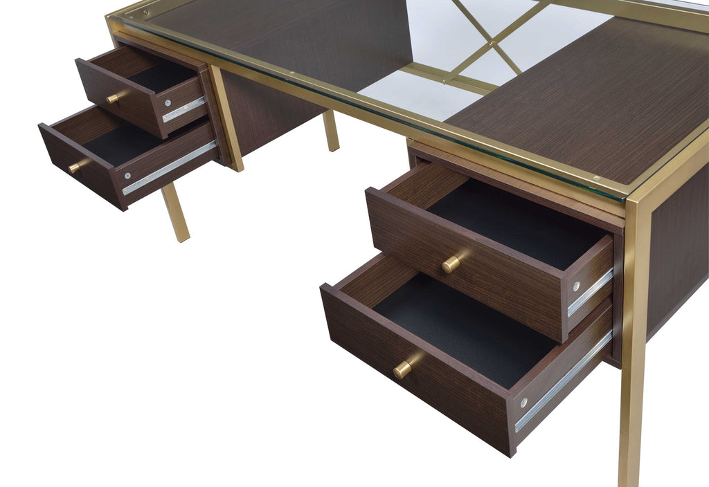 Yumia - Writing Desk - Clear / Gold