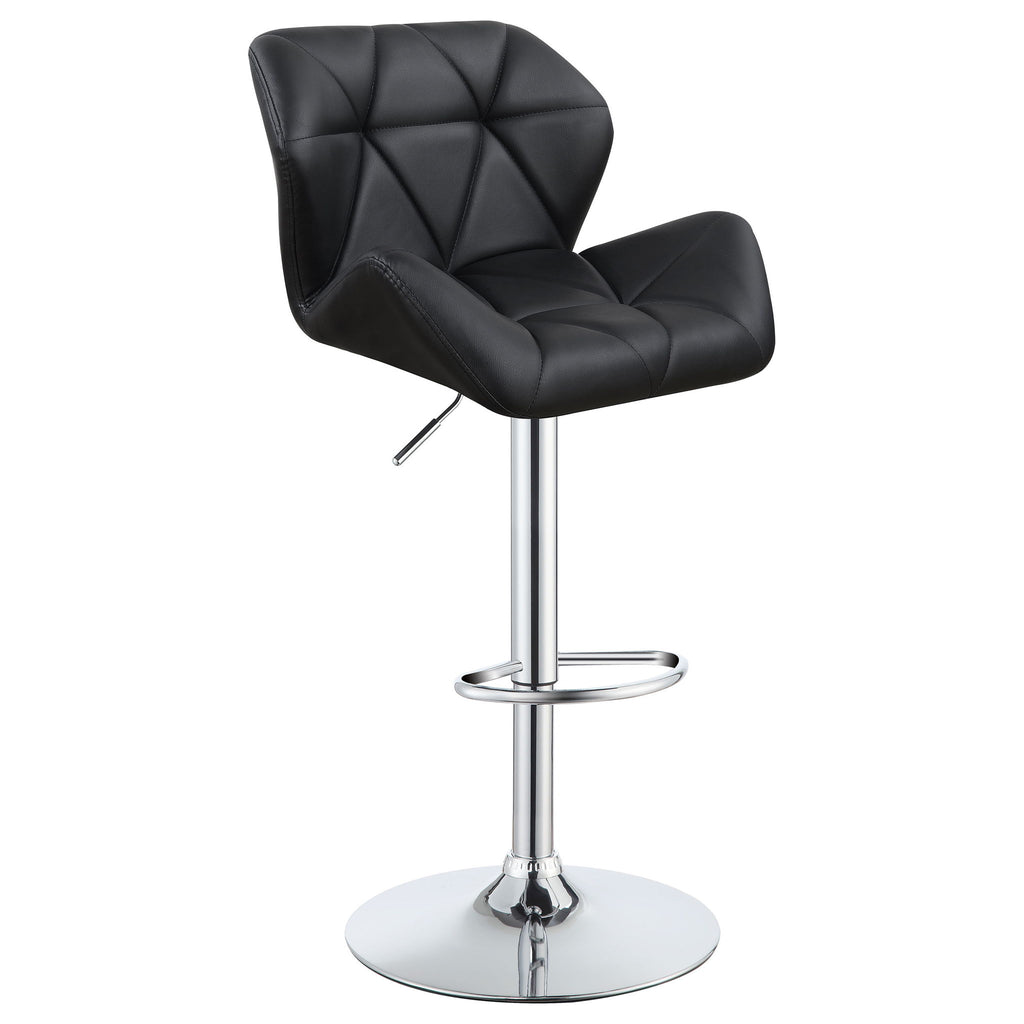 Adjustable Bar Stool With Height-Adjustable Base (Set of 2)