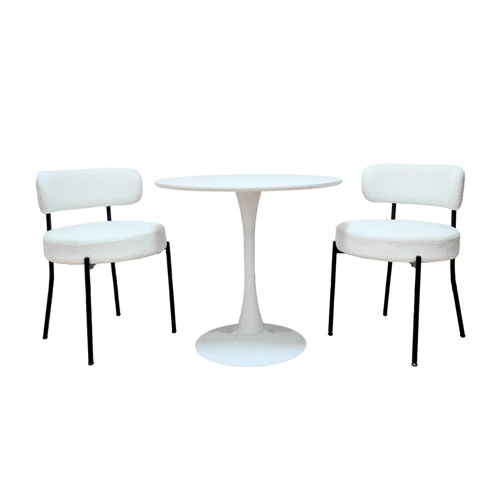 Mid-Century Modern Dining Chair With Curved Backrest