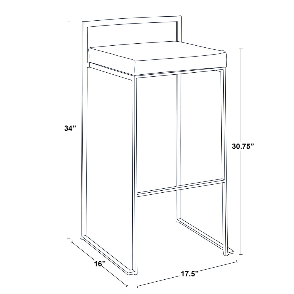 Fuji - Contemporary / Glam & Quality Construction Barstool