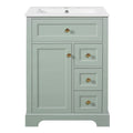 Modern Bathroom Vanity With Sink, 3 Drawers & Cabinet With 2 Tier Door Storage