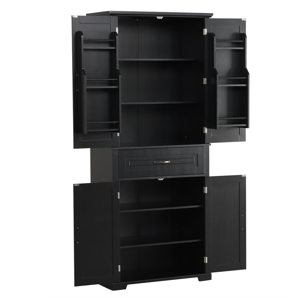 Bathroom Storage Cabinet With Doors And Drawer, Adjustable Shelf