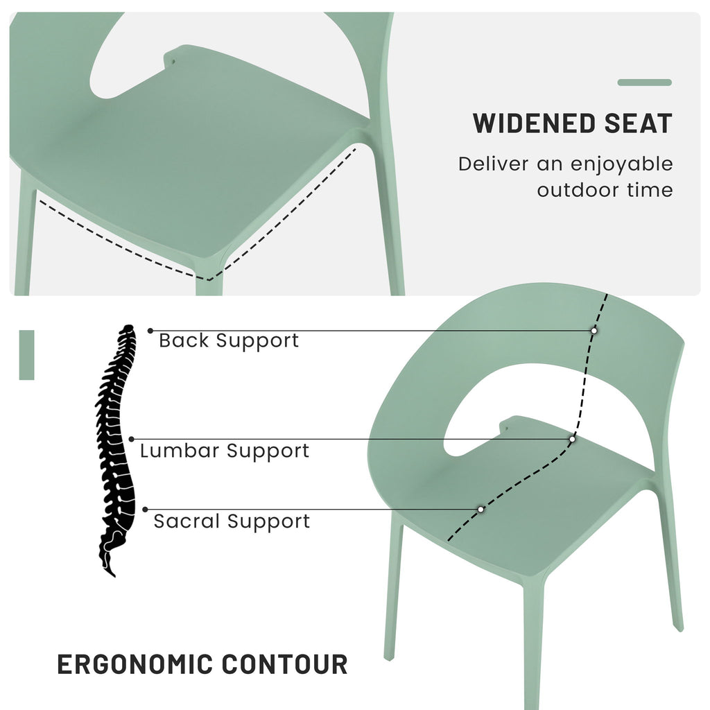 4 Piece Set Of Modern Designed Single Chairs With Long Table