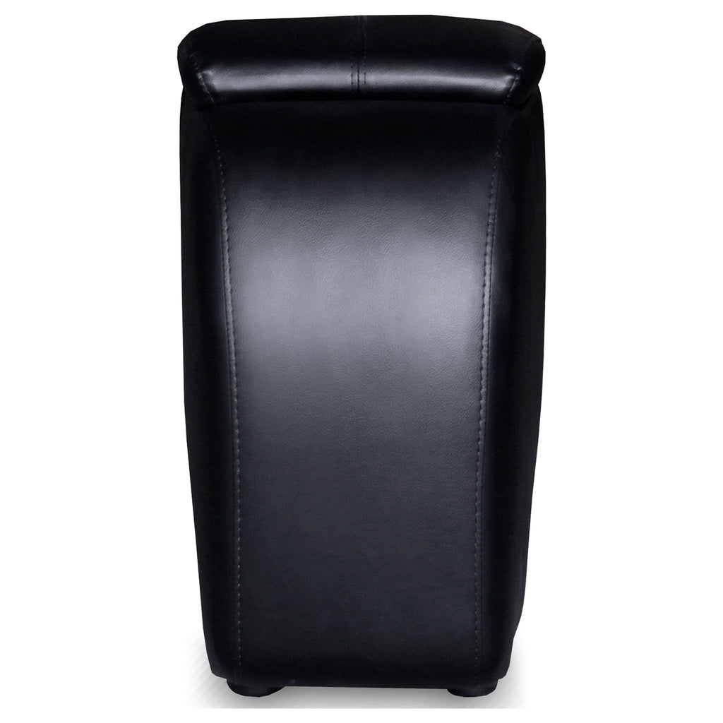 Greenfield - 4 Seater Home Theater With Wedge Console Recliners With Built In Storage And Cup Holders - Black
