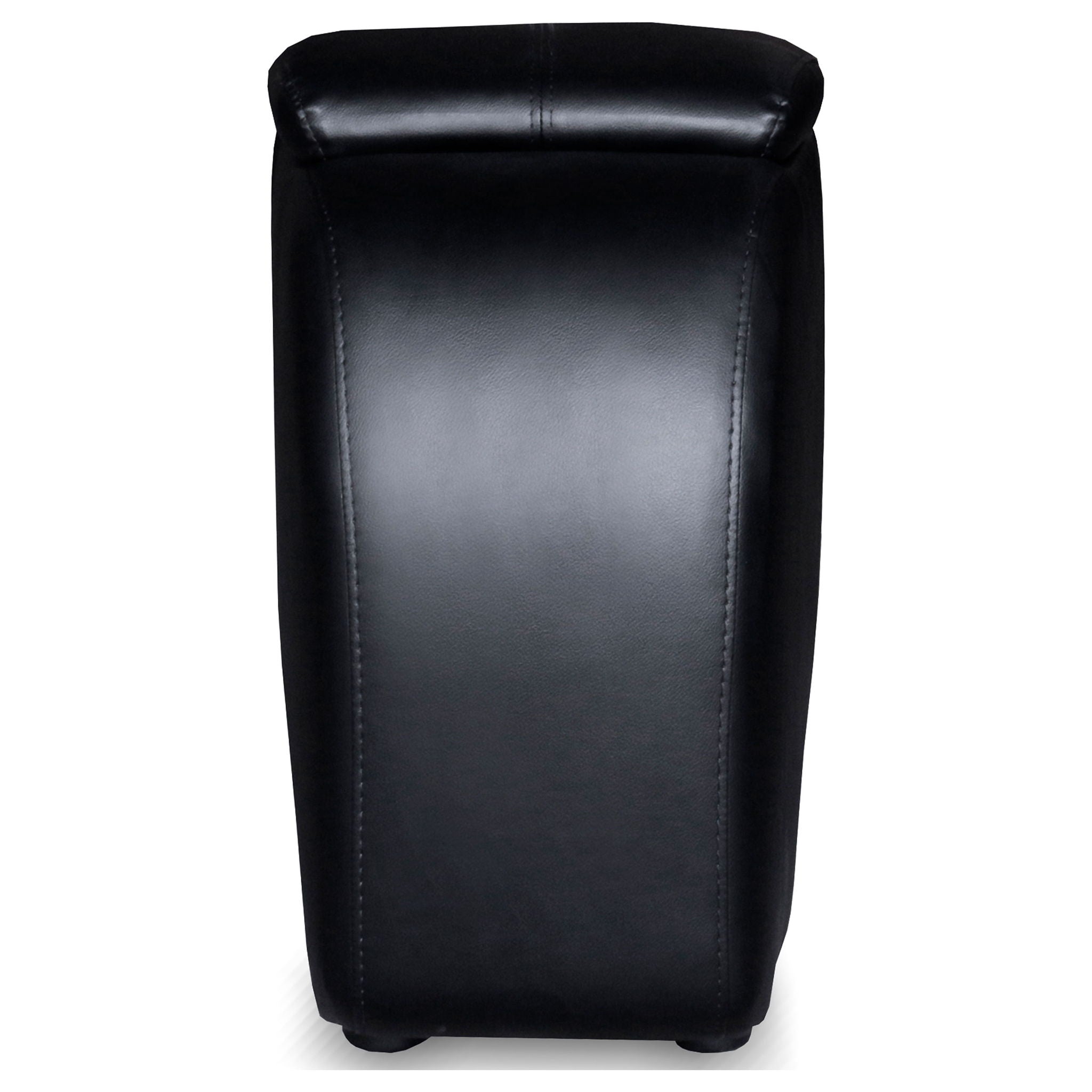 Greenfield - 4 Seater Home Theater With Wedge Console Recliners With Built In Storage And Cup Holders - Black