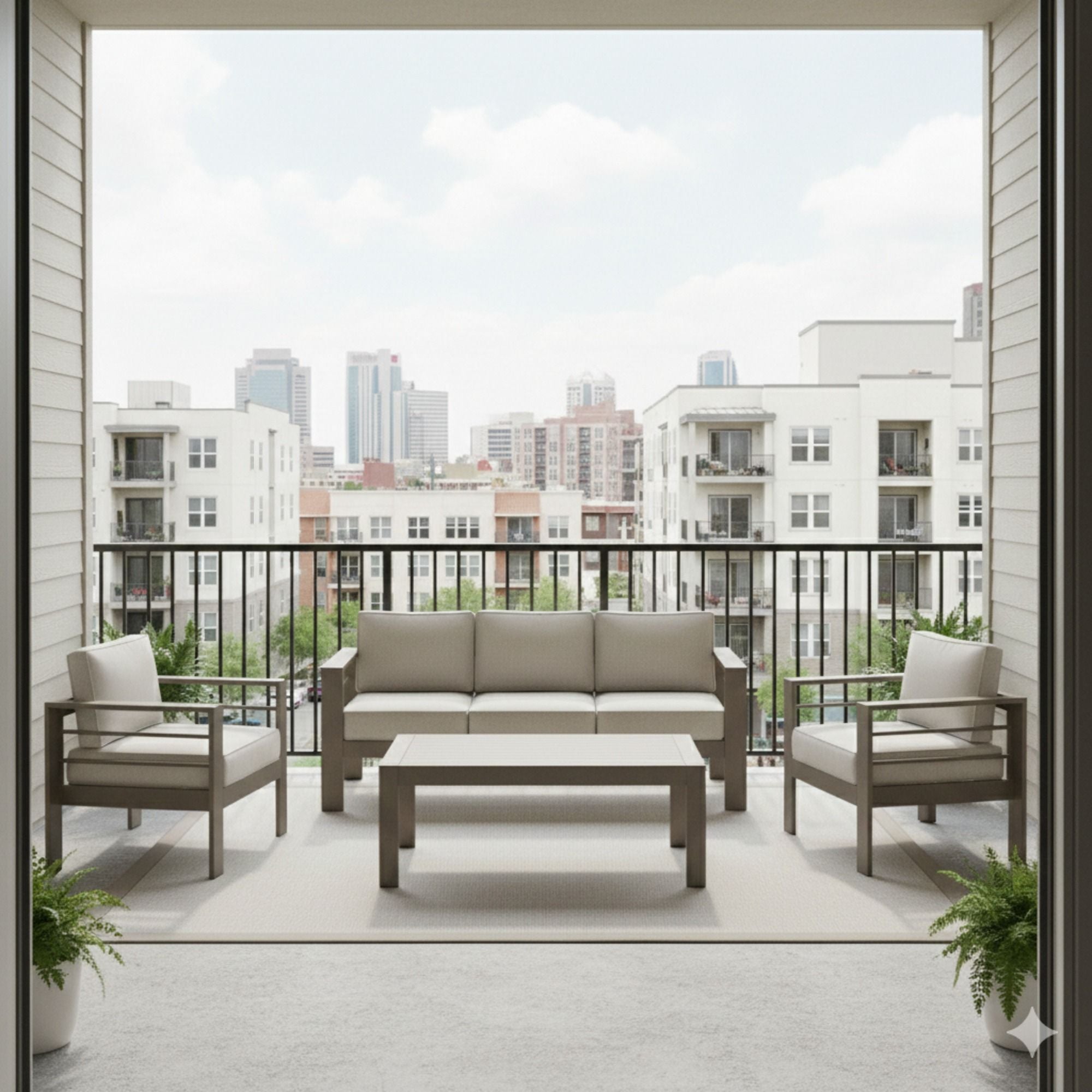 Outdoor Patio Set All-Weather & Thick Cushions