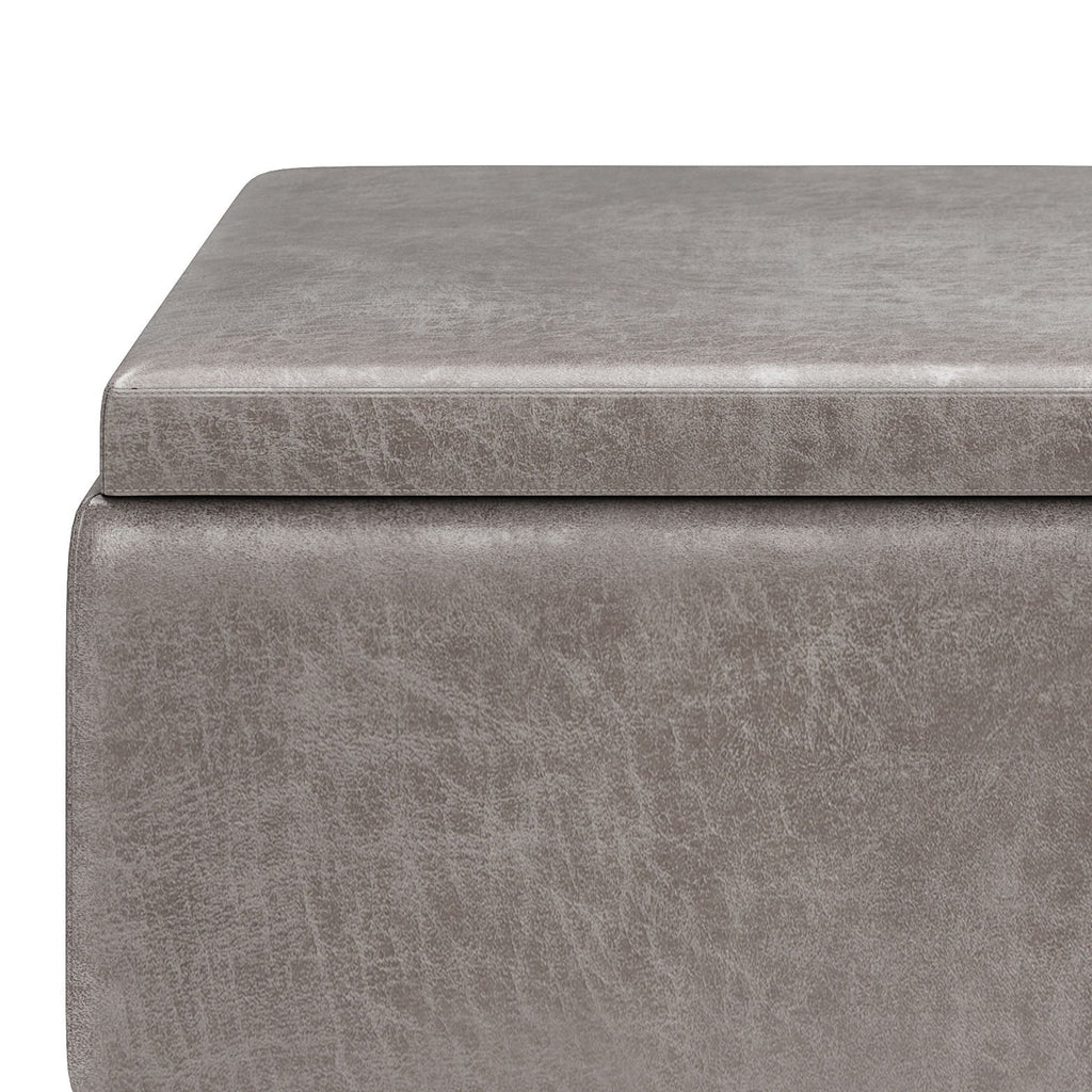 Owen - Tray Top Small Coffee Table Upholstered Storage Ottoman