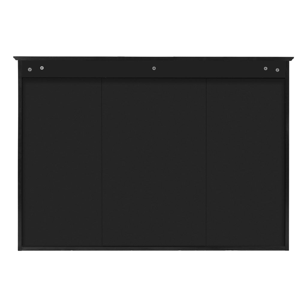 Modern Wall Mounted Mirror Medicine Cabinet With Open Shelves, Adjustable Interior, Storage Over Toilet