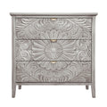 3 Drawer Cabinet, American Furniture, Suitable For Bedroom, Living Room - Light Gray