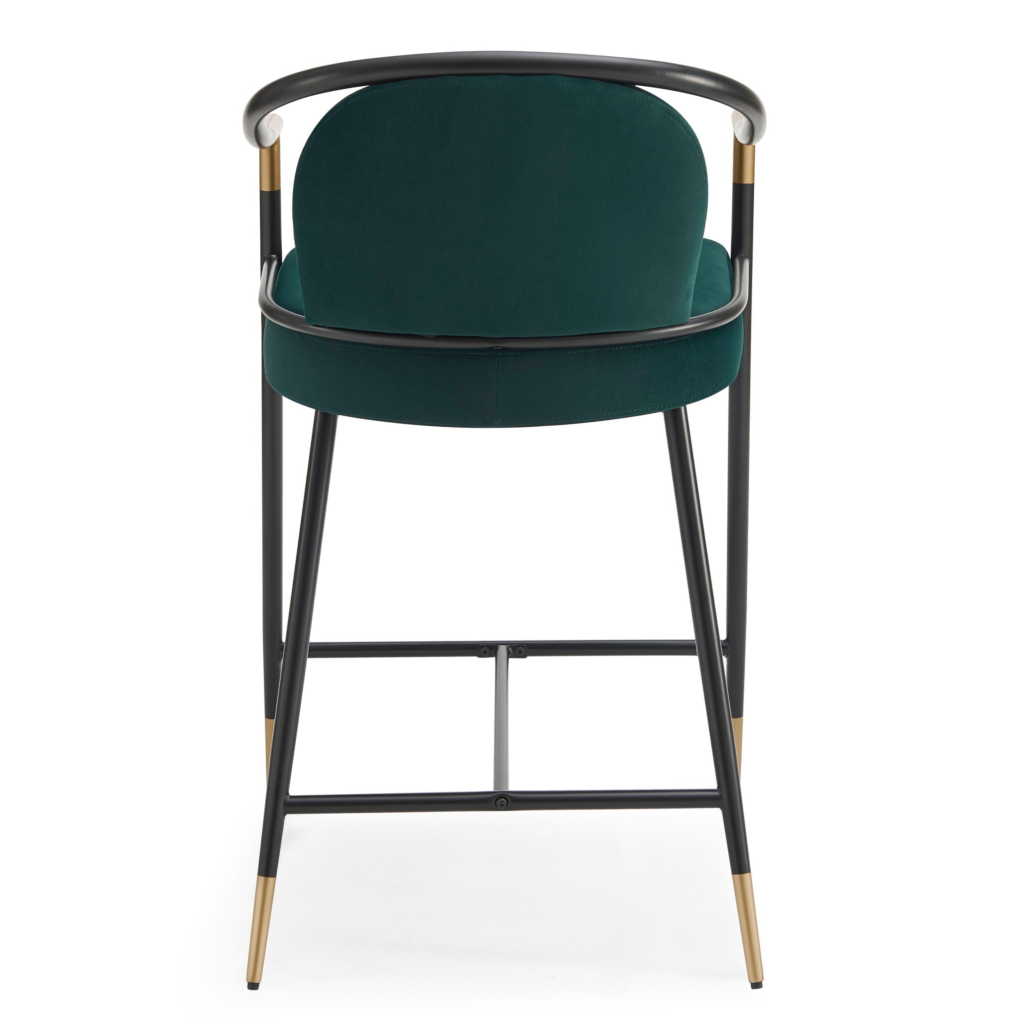 Contemporary Upholstered Counter Stool Set With Metal Frame