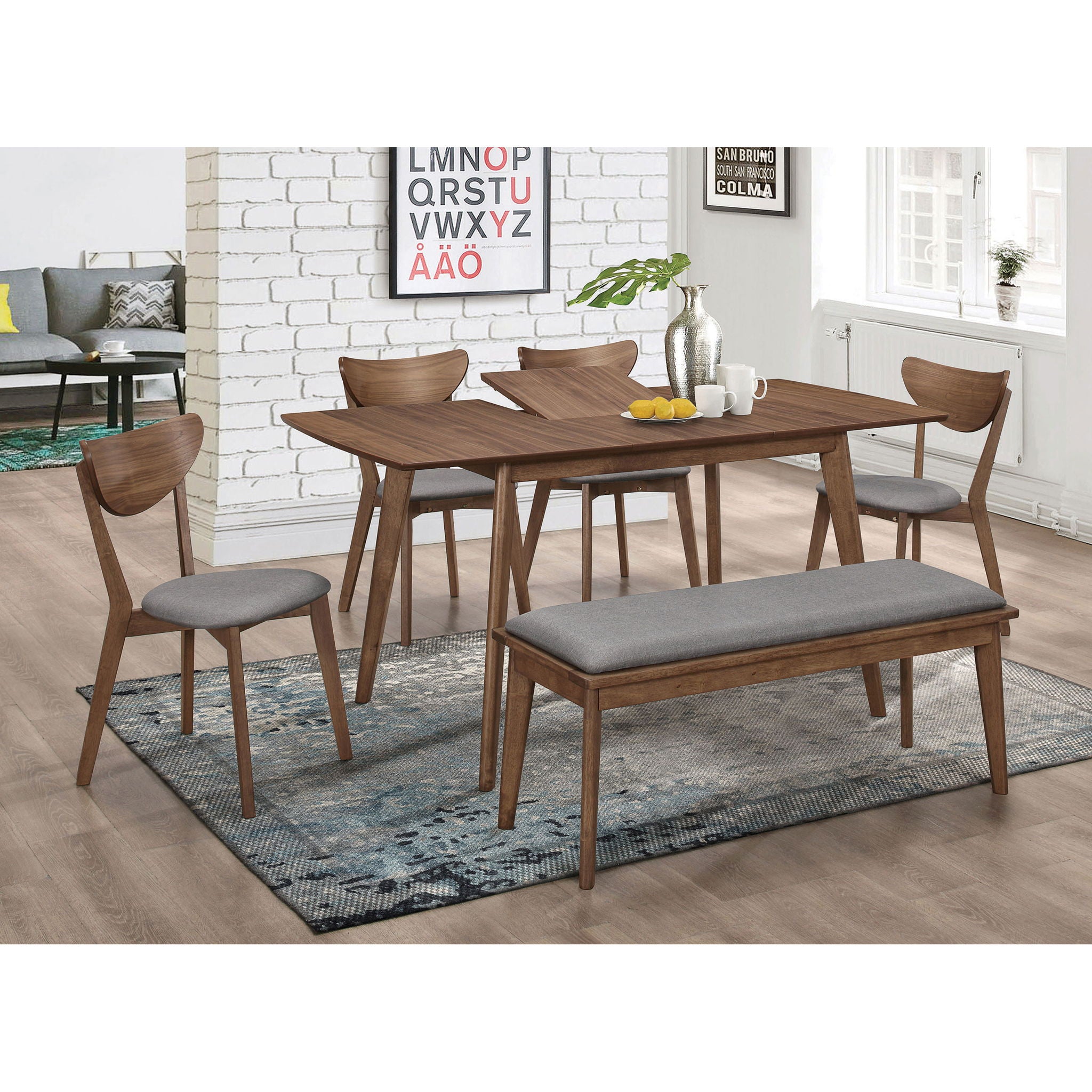 Mid-Century Modern Upholstered Dining Chair (Set of 2)
