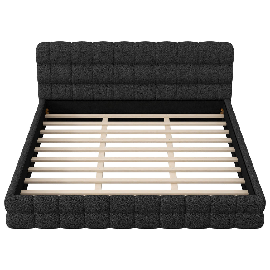 Upholstered Platform Bed With Headboard
