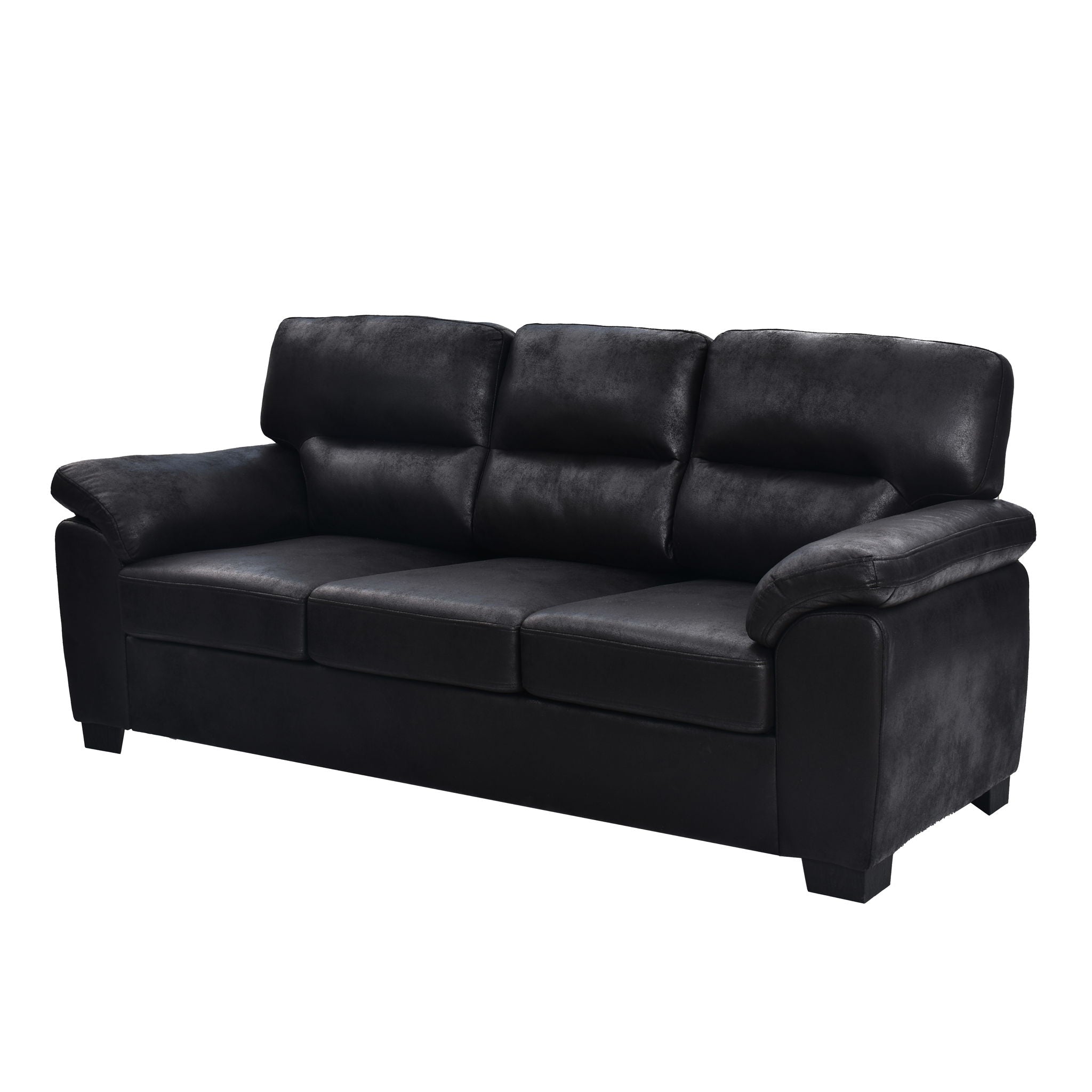 3 Seater Sofa With Padded Armrests And Triangular Leg