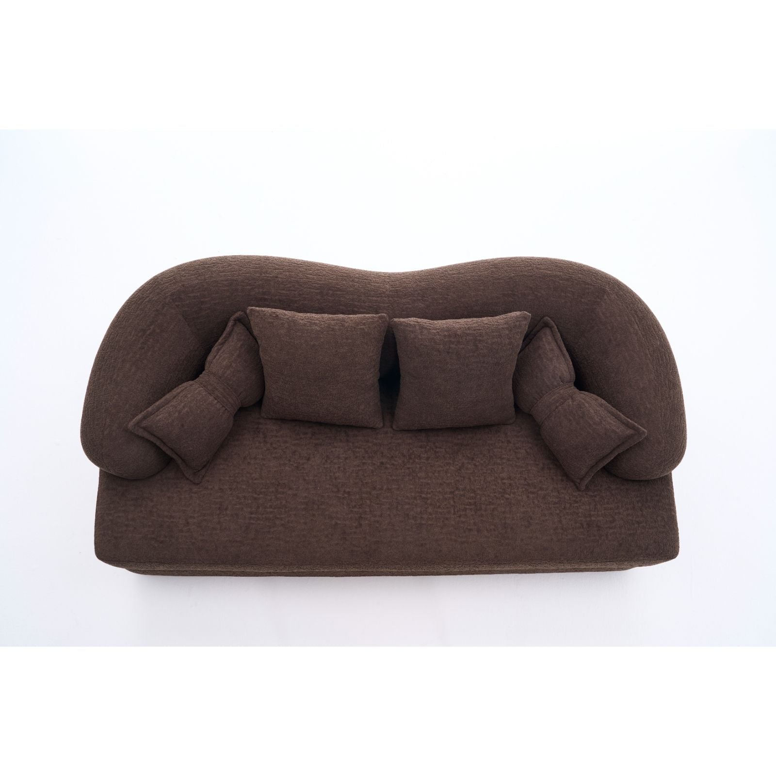 Foldable Sofa Bed, Boneless Couch Convertible Sleeper With 4 Pillows