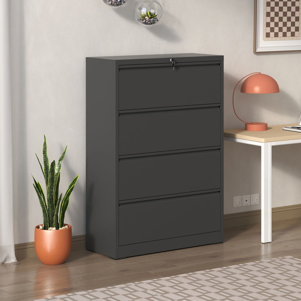 Lateral File Cabinet, Heavy Duty Filing Holds Letter/Legal/A4 Files