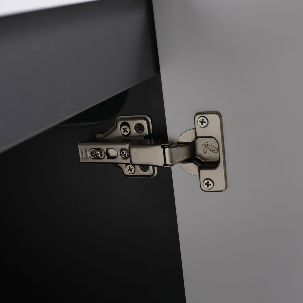 Contemporary Freestanding Bathroom Vanity With Resin Sink & Soft-Close Cabinet Doors
