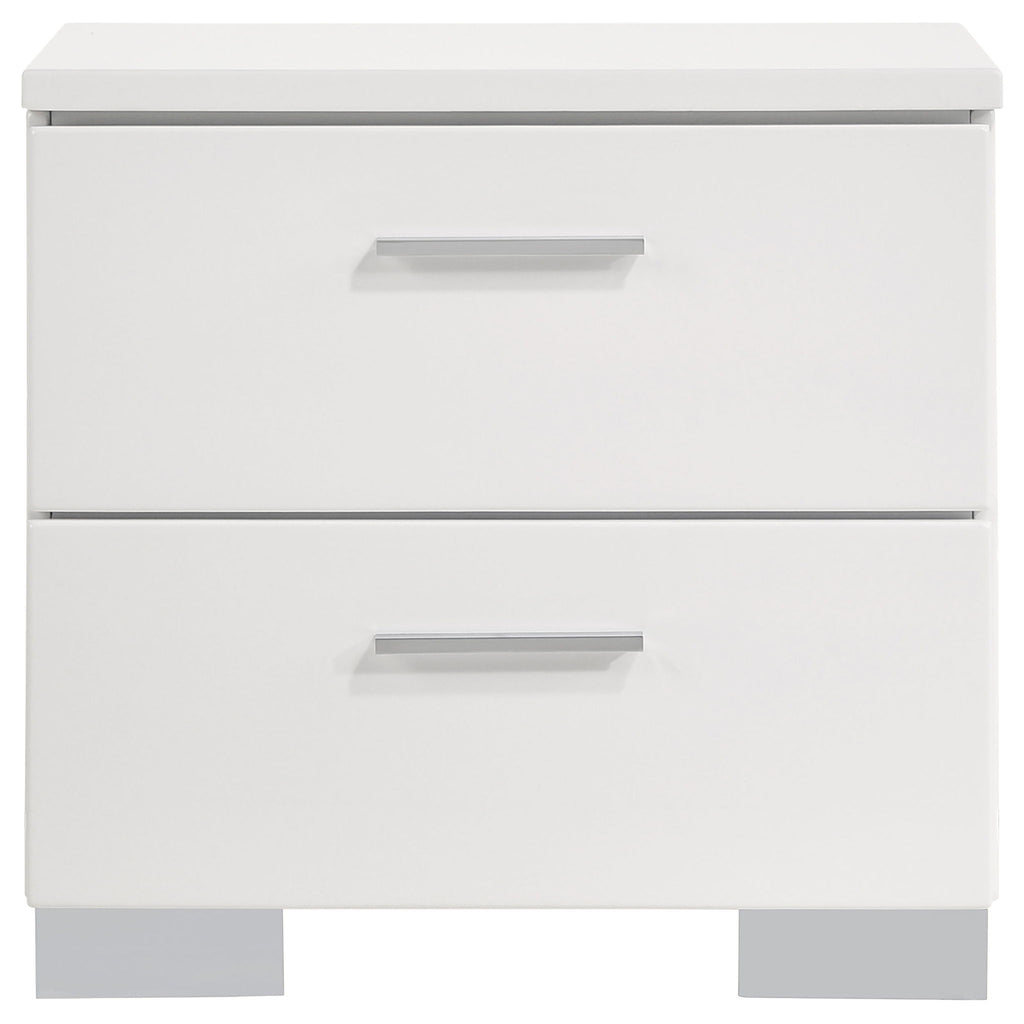 Dulcey - 2 Drawer Nightstand - Gloss White