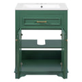 Bathroom Vanity With Integrated Sink, 2 Door Cabinet With Tip Out Drawer, Rectangular Design