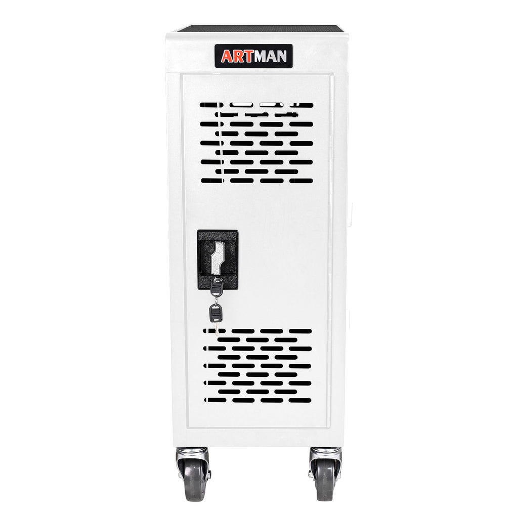 16 Bay Mobile School Charging Cart Station For book, Tablet And Laptop Computer With Power Strip Included