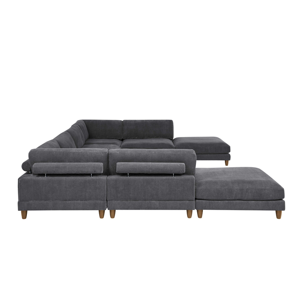 Modern Modular Sectional With Adjustable Back Support