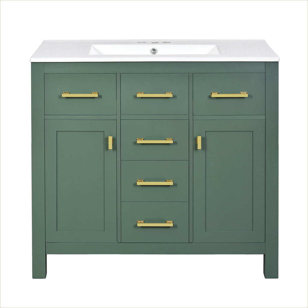 Bathroom Vanity With Sink Combo Set, Modern Bathroom Cabinet With 4 Drawers