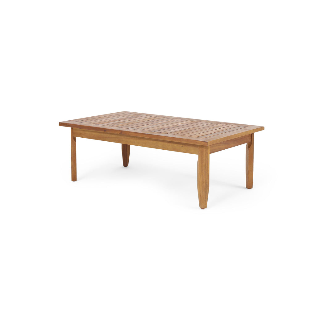 Bianca - Outdoor 3 Seater Sofa Chat Set With Ottoman - Teak
