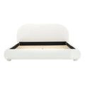 Upholstered Simple Modern Bedroom Bed With Curved Headboard