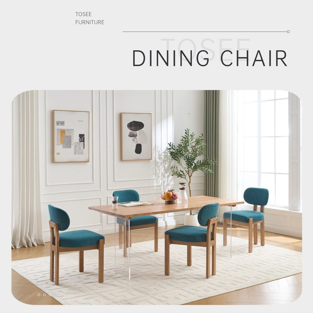 Dining Chairs With Ergonomic Backrest And Adjustable Feet (Set of 2)